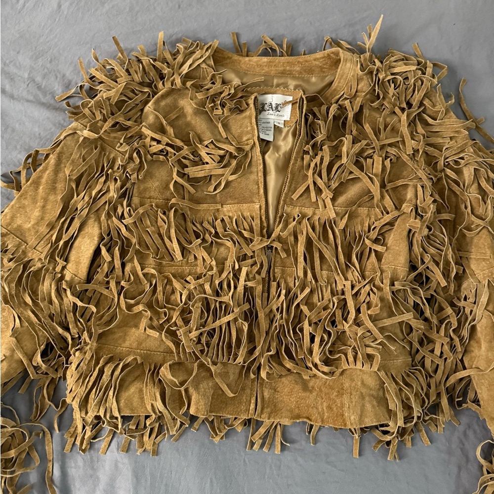 Live a Little Tan Fringe Jacket Western Style